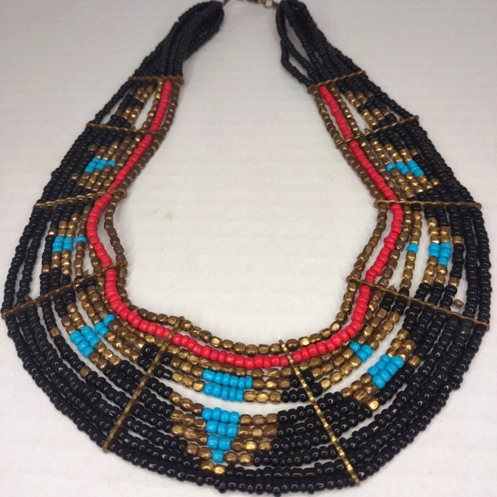 10 strand seed bead necklace